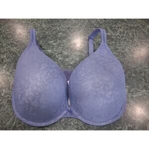 Cacique Bra 40G Boost Plunge Padded Purple Lace Lilac Underwire Thick Straps